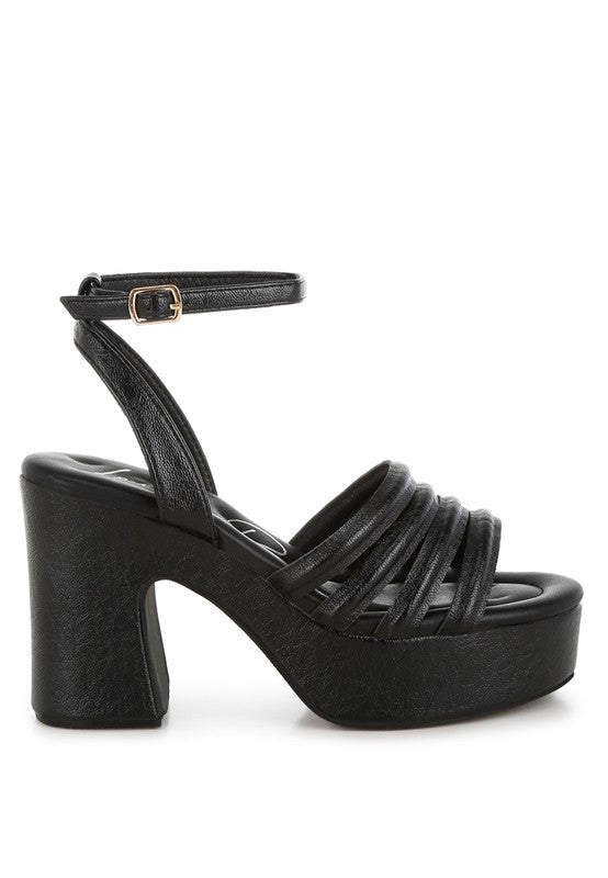 Athla Strappy High Platform Sandals - Golden Hour Boutique
