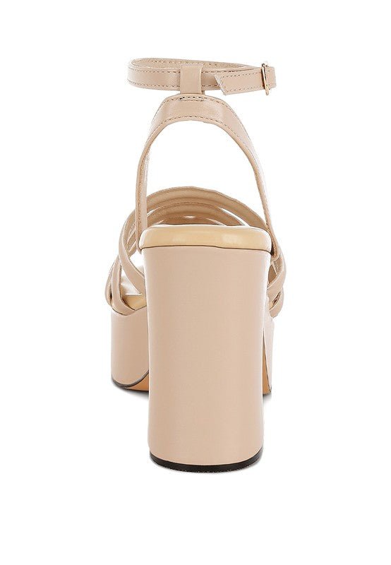 Athla Strappy High Platform Sandals - Golden Hour Boutique