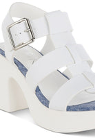 Avalon Chunky Pin Buckle Platform Heels - Golden Hour Boutique