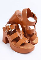 Avalon Chunky Pin Buckle Platform Heels - Golden Hour Boutique