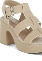 Avalon Chunky Pin Buckle Platform Heels - Golden Hour Boutique
