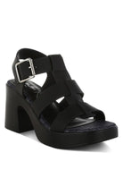 Avalon Chunky Pin Buckle Platform Heels - Golden Hour Boutique