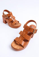 Avalon Chunky Pin Buckle Platform Heels - Golden Hour Boutique