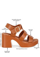 Avalon Chunky Pin Buckle Platform Heels - Golden Hour Boutique