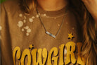 Aztec Bar Turq Silver Necklace - Golden Hour BoutiqueNecklace