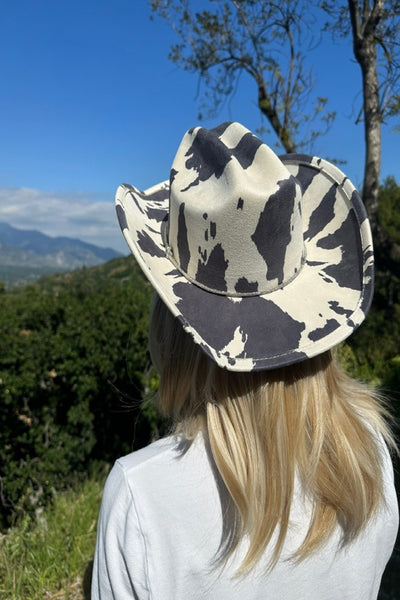 Cow Print Cowboy Hat