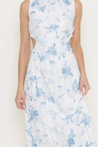 Blue Skies Floral Cutout Maxi Dress - Golden Hour Boutiquemaxi dresses