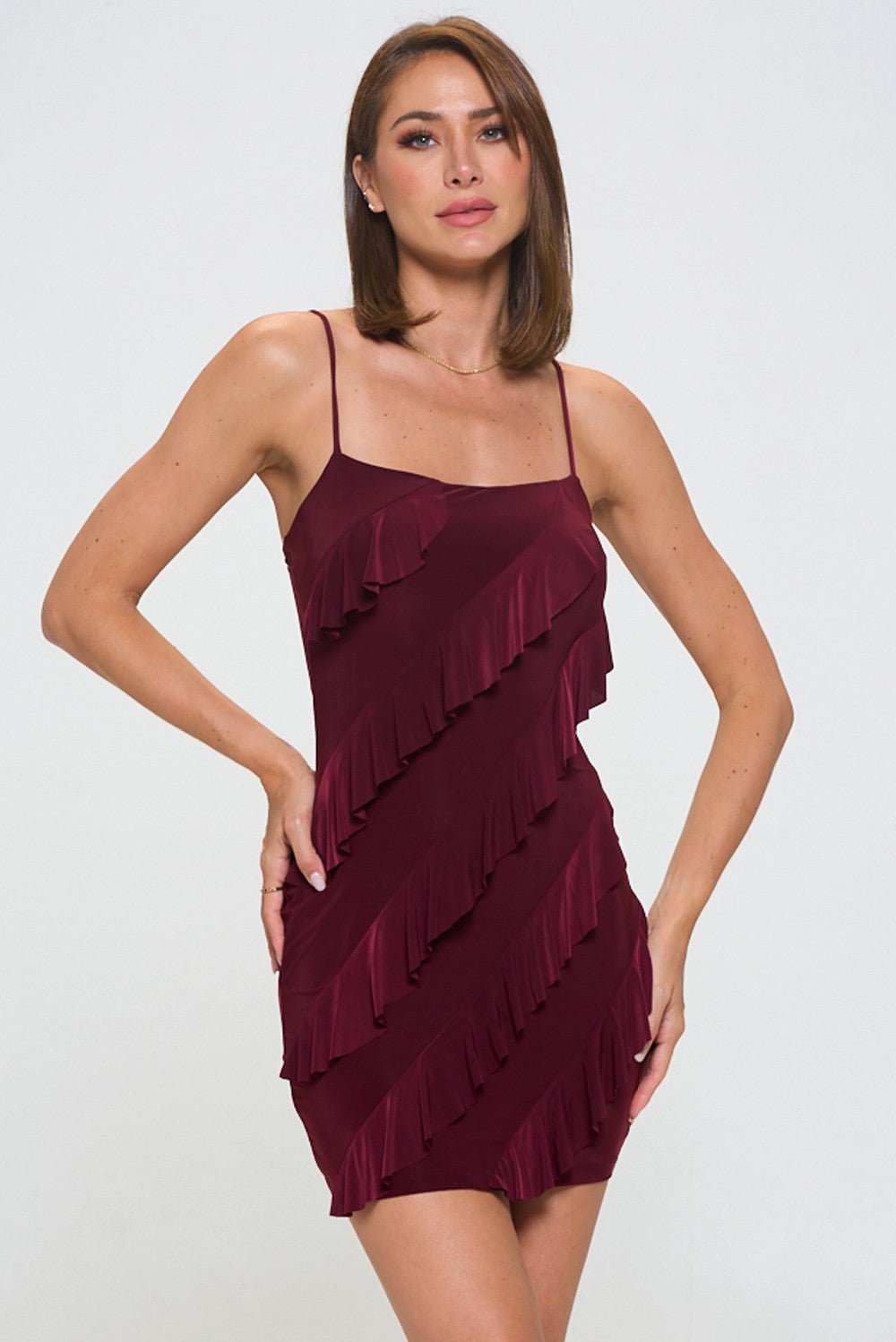 Bragging Rights Ruffle Mini Dress - Golden Hour BoutiqueMini Dresses