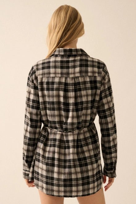 By the Fire Button Up Flannel - Golden Hour BoutiqueRompers