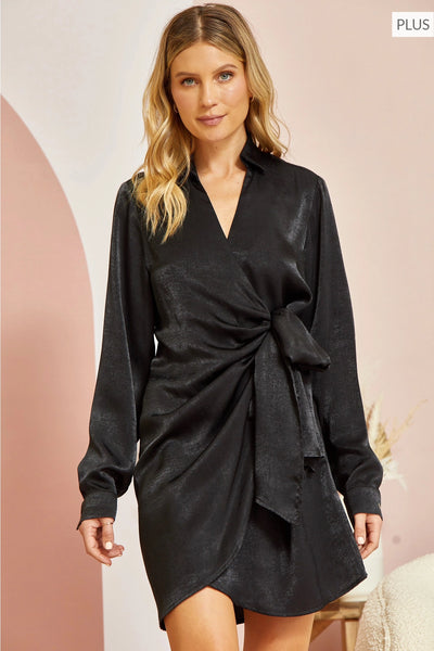 Wrapped With Love Satin Dress