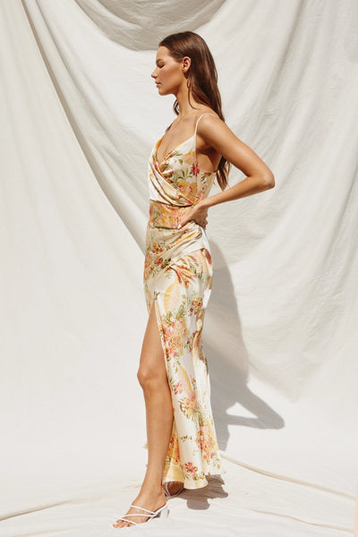 Botanic Bliss Shirred Maxi Dress