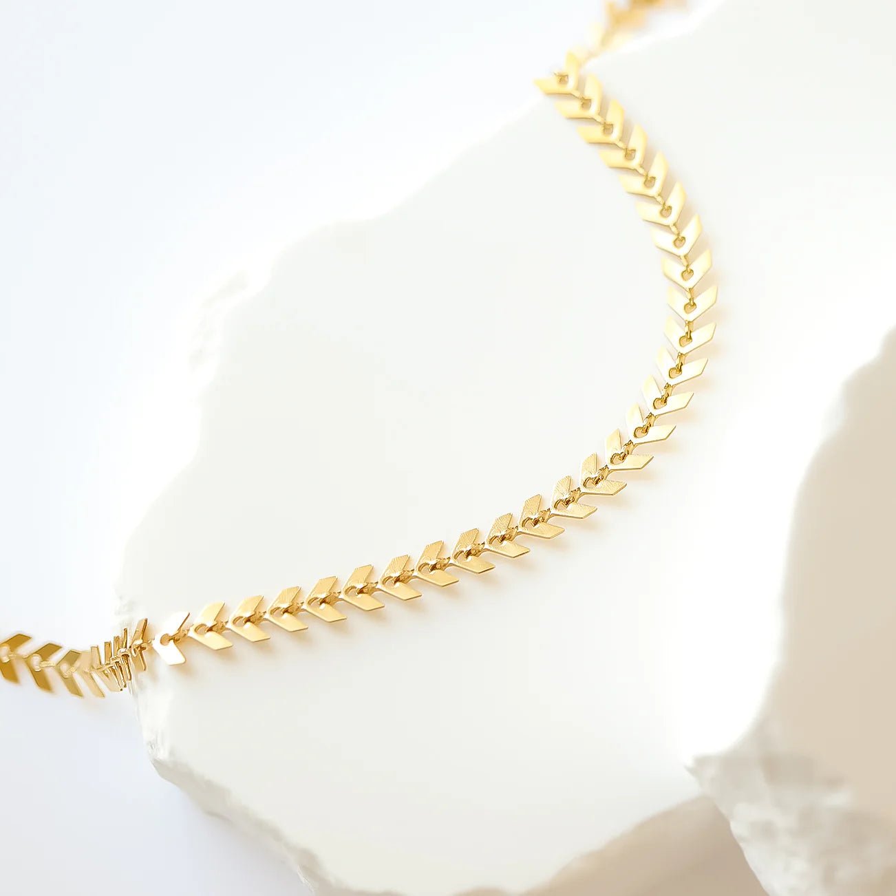 Chevron Chain Necklace - Golden Hour BoutiqueNecklaces