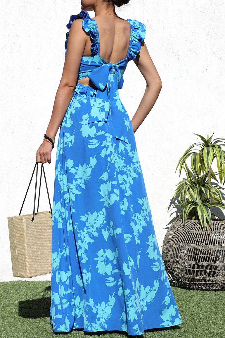Coastal Bliss Flutter Sleeve Maxi Dress - Golden Hour Boutiquemaxi dresses