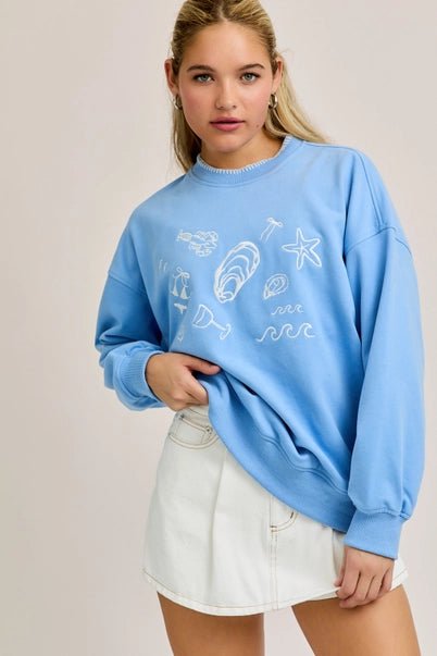 Coastal Crush Sweatshirt - Golden Hour BoutiquePullover