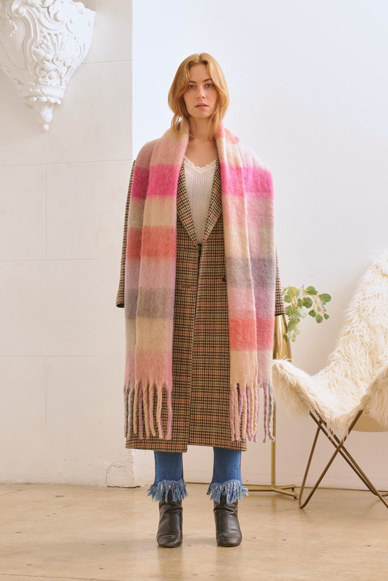 Colorful Plaid Long Scarf - Golden Hour BoutiqueAccessories