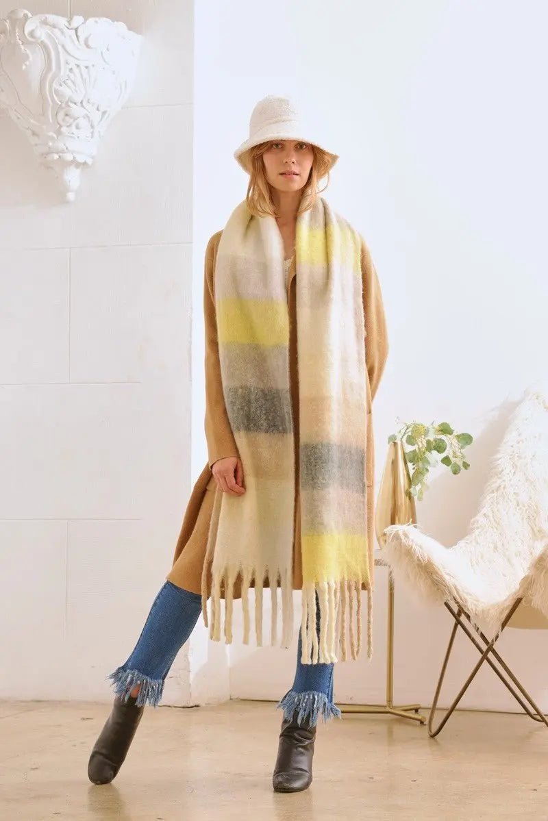 Colorful Plaid Long Scarf - Golden Hour BoutiqueAccessories