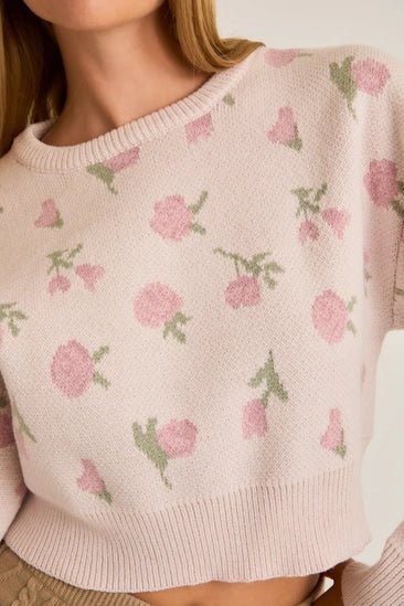 Cottage Charm Floral Sweater - Golden Hour BoutiqueSweater