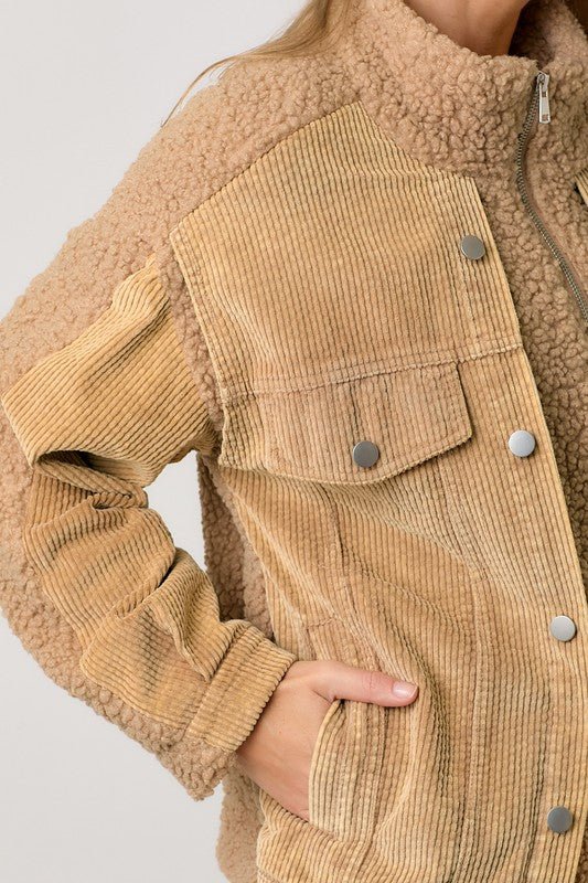 Cozy Luck Corduroy Mix Jacket - Golden Hour BoutiqueJackets