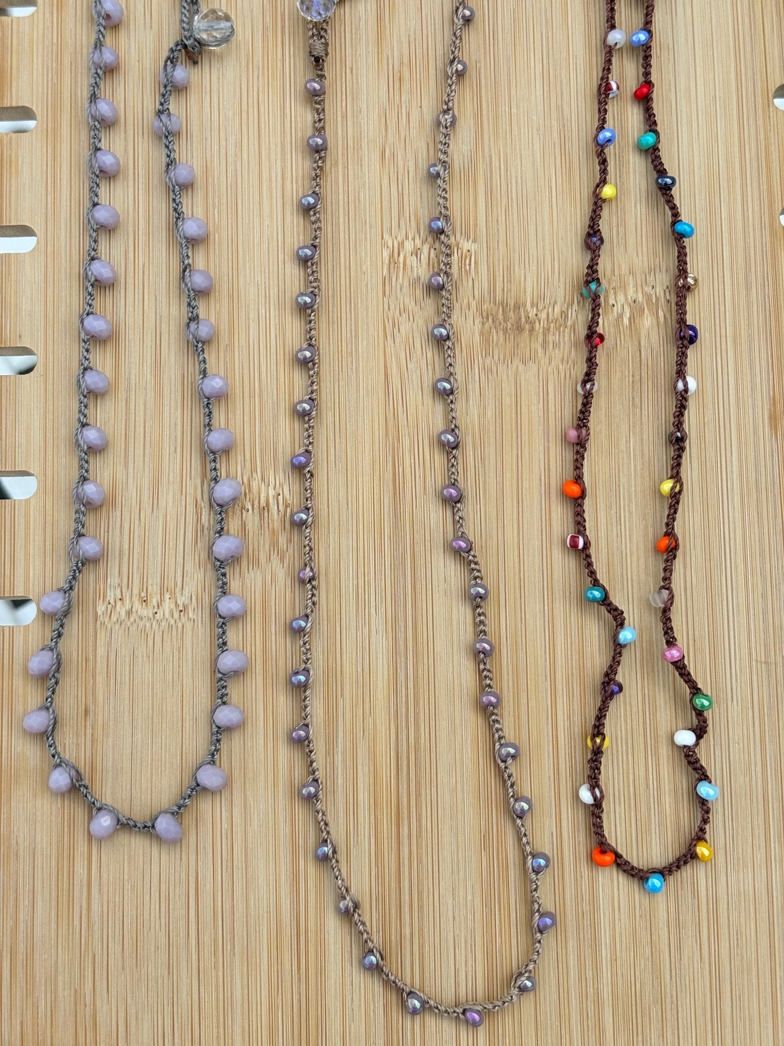 Crochet Beaded Necklace - Golden Hour Boutique