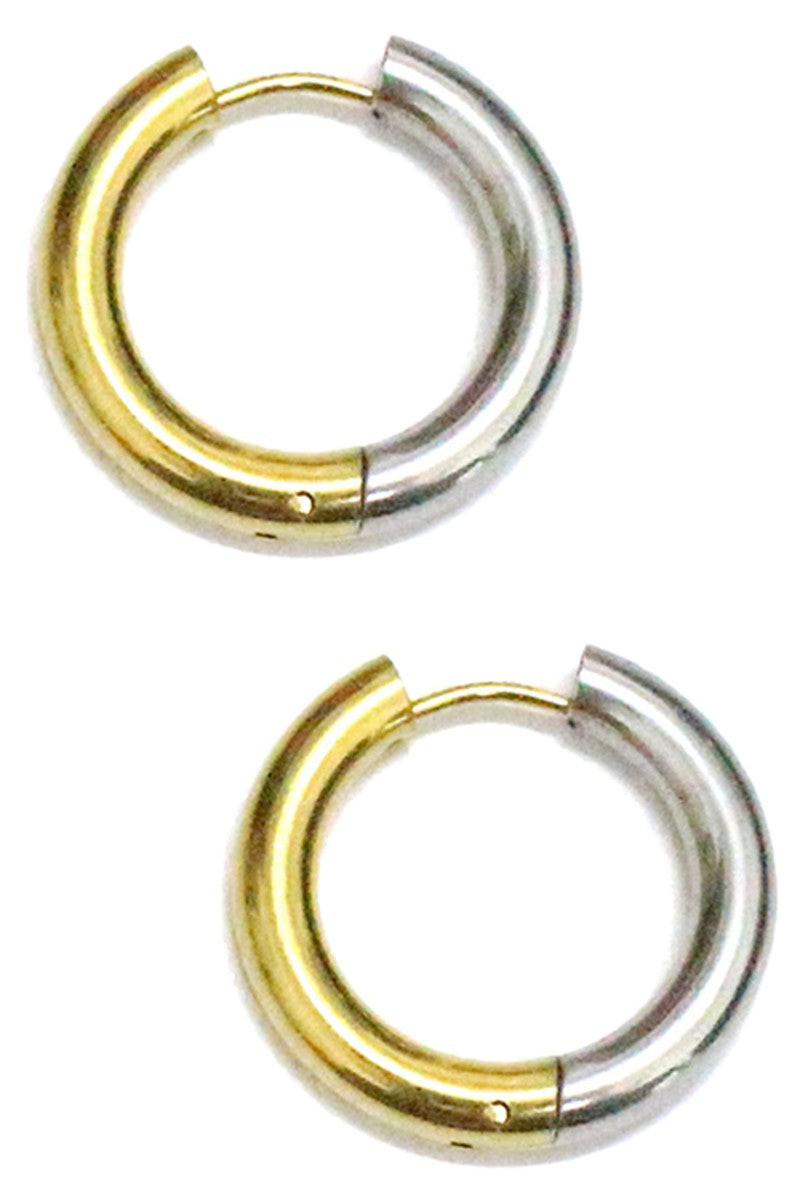 Mixed Metals Hoop Earrings