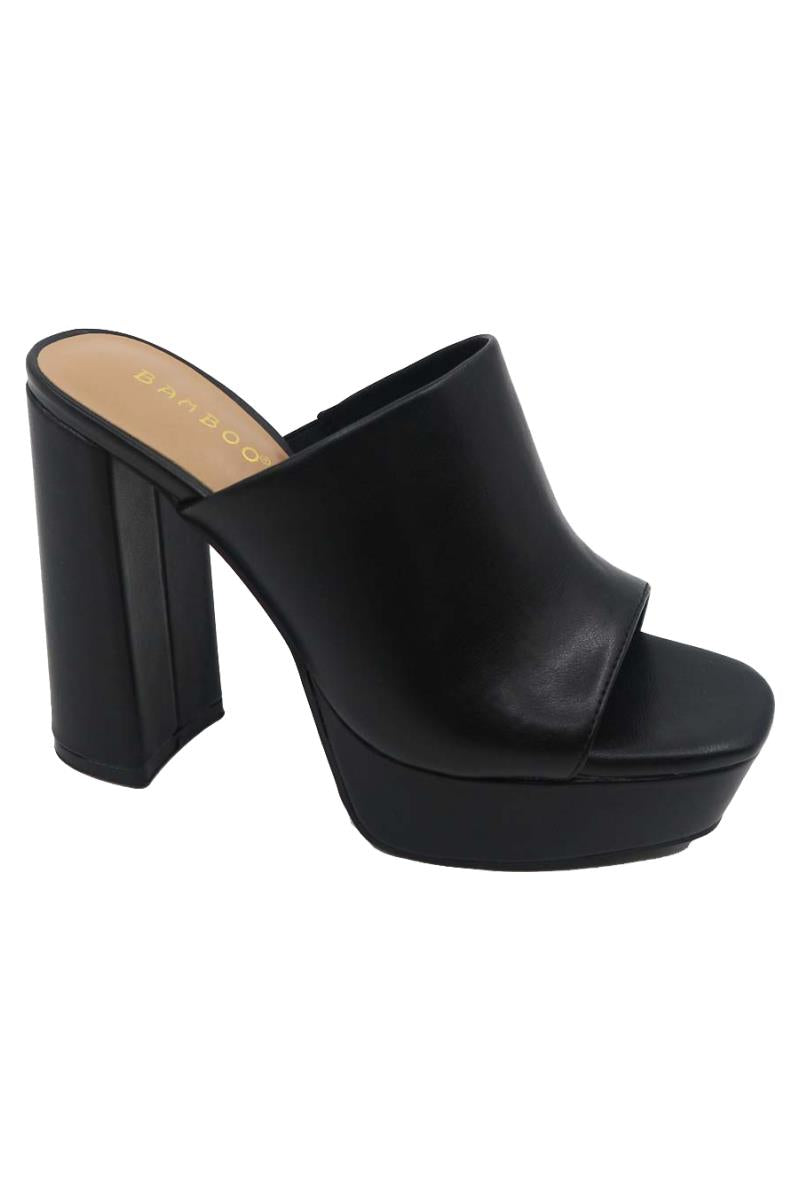 Divinity Block Platform Mule Heels