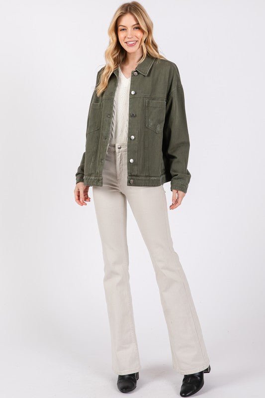 Desert Horizon Denim Jacket - Golden Hour BoutiqueJackets