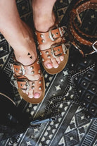 Double Buckle Down Sandals - Golden Hour BoutiqueSandals