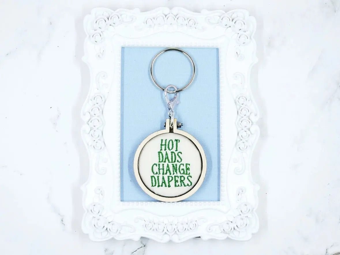 Embroidered Dad Keychains - Golden Hour BoutiqueGifts