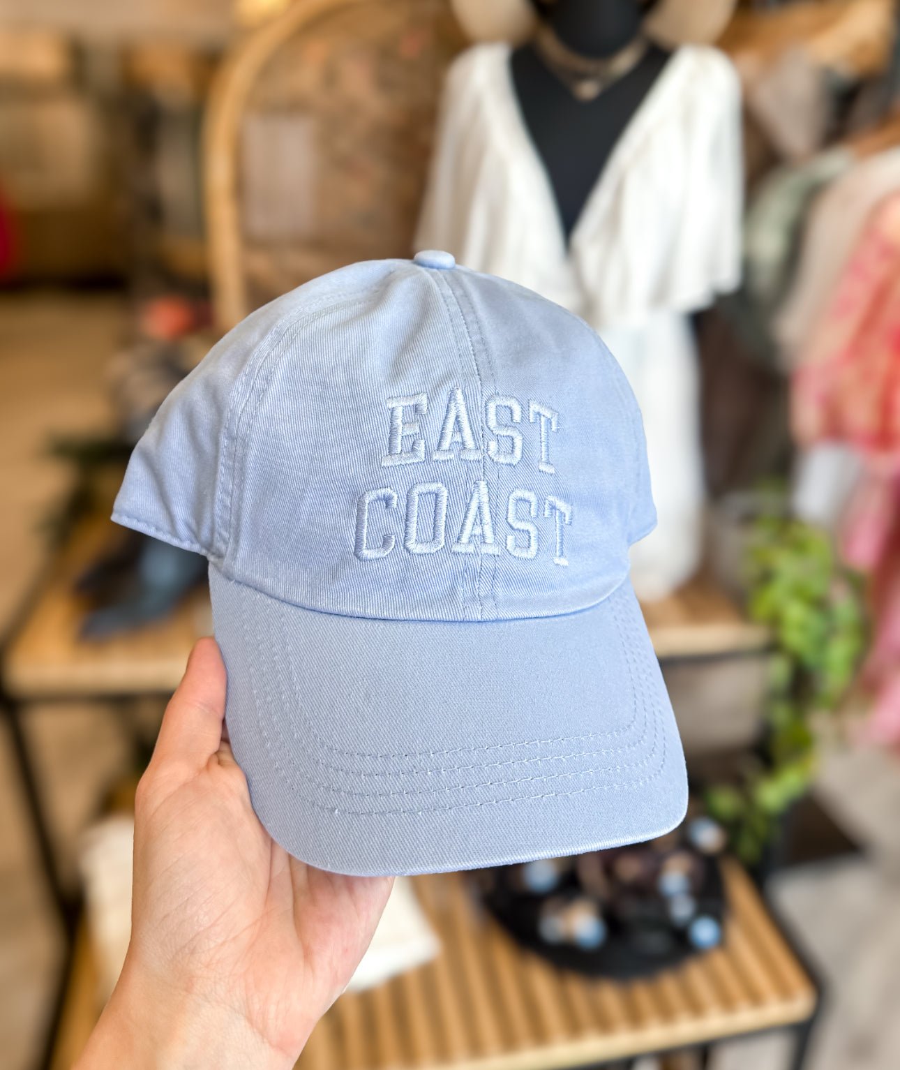 Embroidered East Coast Ball Cap - Golden Hour Boutique