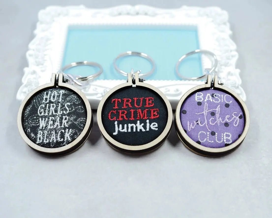 Embroidered Edgy Keychains - Golden Hour BoutiqueGifts