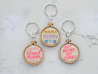 Embroidered Moms Keychains - Golden Hour BoutiqueGifts