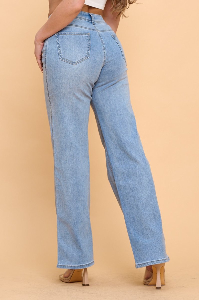 Everyday Light Straight Denim Jeans - Golden Hour BoutiqueJeans