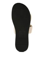FAUX LEATHER RUCHED STRAP PLATFORM SANDALS - Golden Hour Boutique