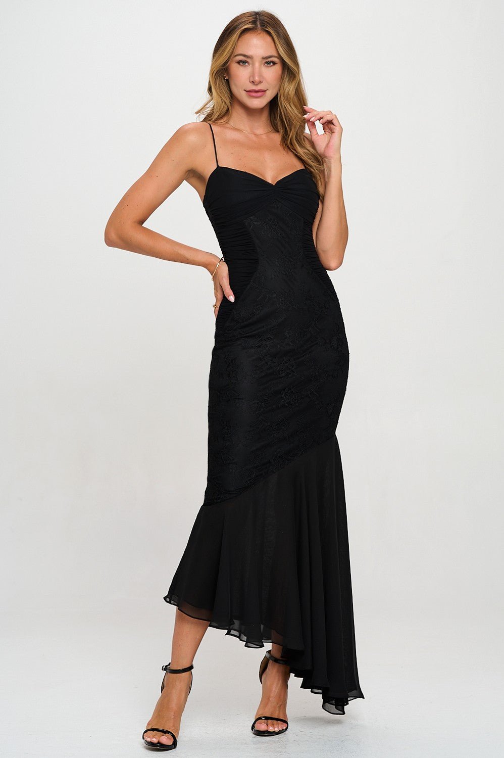 Feeling Lovely Lace Ruffle Maxi Dress - Golden Hour Boutiquemaxi dresses