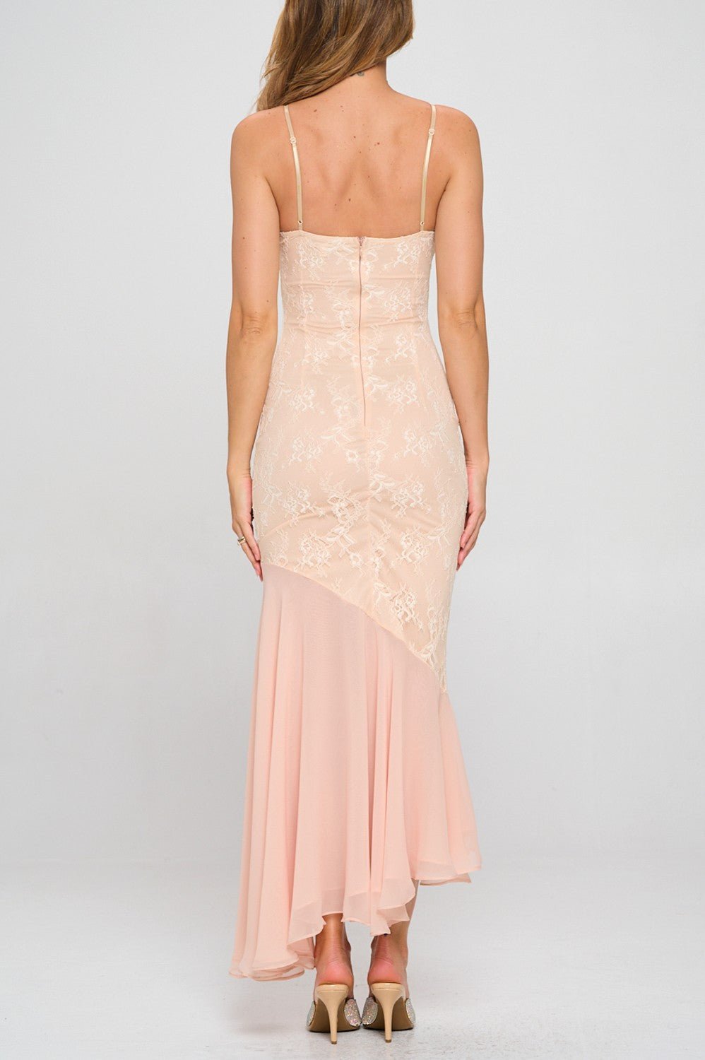 Feeling Lovely Lace Ruffle Maxi Dress - Golden Hour Boutiquemaxi dresses
