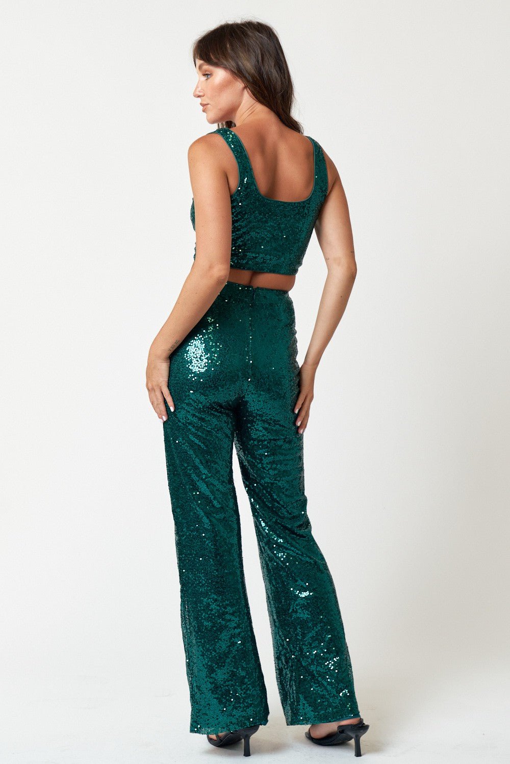 Festive Glow Sequin Pants - Golden Hour Boutique