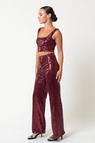 Festive Glow Sequin Pants - Golden Hour Boutique