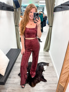Festive Glow Sequin Pants - Golden Hour Boutique
