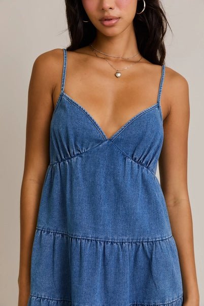Flirt Factor Denim Dress - Golden Hour BoutiqueMini Dresses