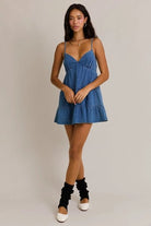Flirt Factor Denim Dress - Golden Hour BoutiqueMini Dresses