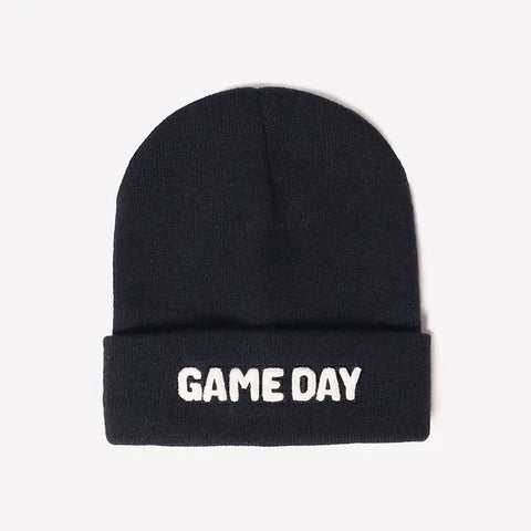 Game Day Chenille Embroidery Knit Beanie