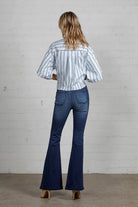 Get Rowdy Dark Denim Flare Jeans - Golden Hour BoutiqueJeans