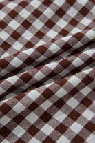 Gingham Plaid Zipped Cinched Waist Maxi Dress - Golden Hour Boutique