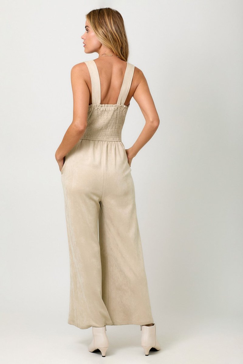 Golden Hour Suede Jumpsuit - Golden Hour BoutiqueJumpsuits