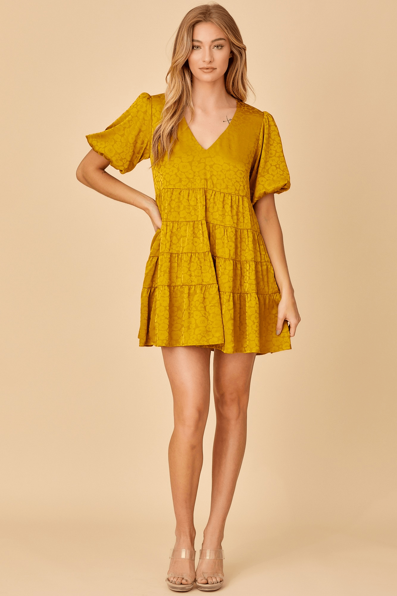 Golden Layers Mini Dress - Golden Hour BoutiqueMini Dresses