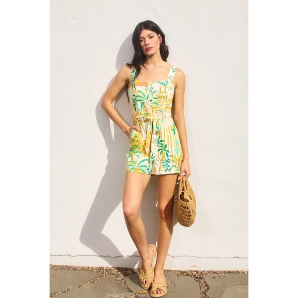 Golden Palms Romper - Golden Hour BoutiqueRompers