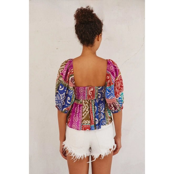 Hide Tide Babydoll Puff Sleeve Top - Golden Hour BoutiqueBlouses