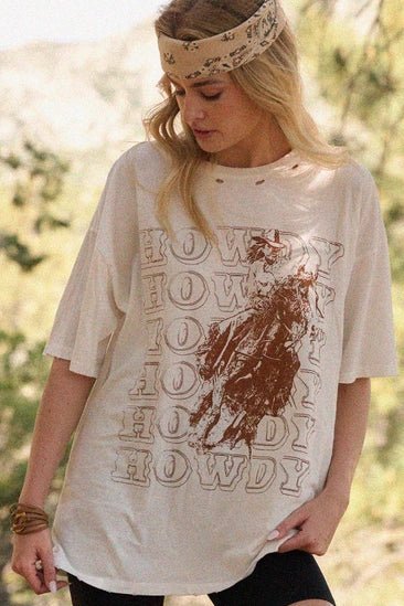Howdy Western Vintage Graphic Tee - Golden Hour BoutiqueGraphic Tees