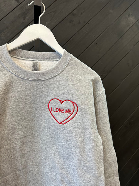 Embroidered Heart Crewneck