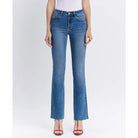 Intelligent High Rise Raw Hem Bootcut Jeans - Golden Hour BoutiqueJeans